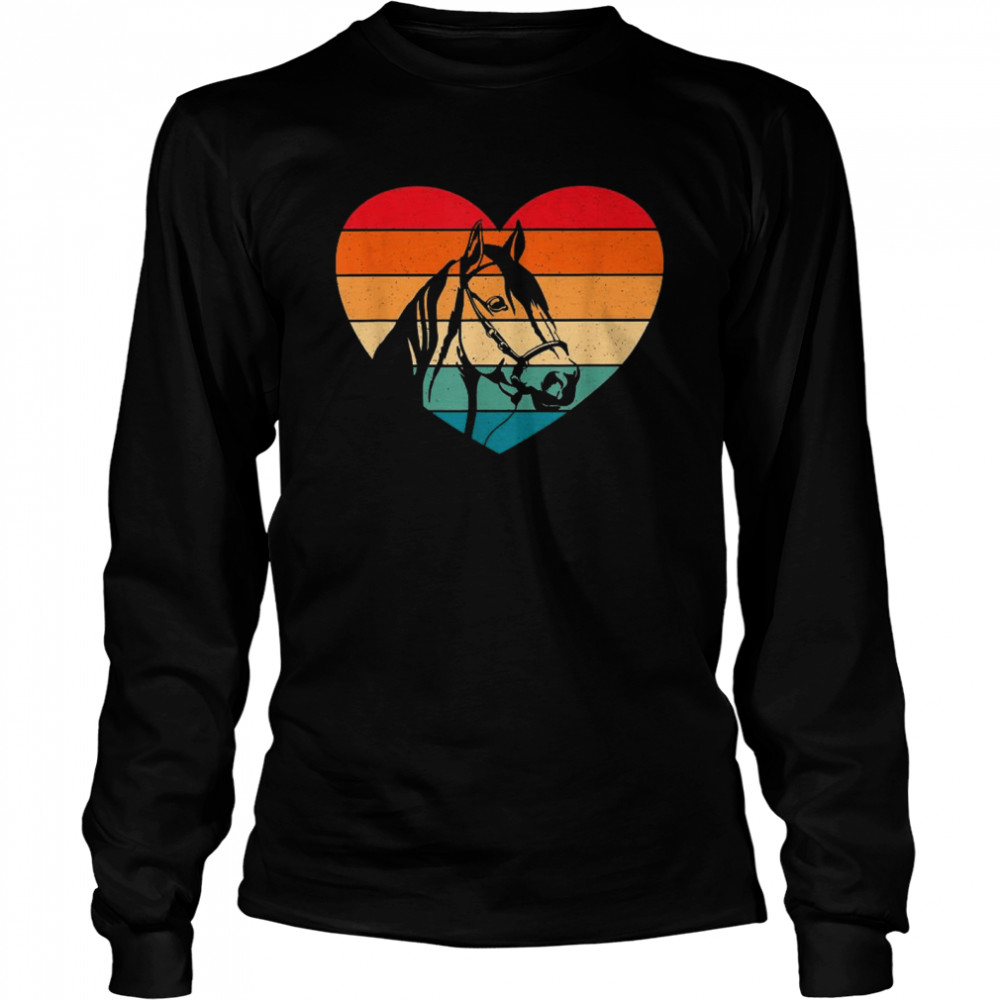 Retro Horse Heart Horseback Riding Horse Shirt 2 » Cool Gifts for You - Mfamilygift Retro Horse Heart Horseback Riding Horse Shirt 2
