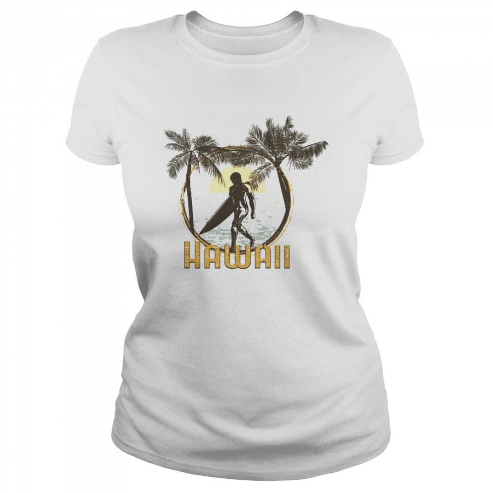 Hawaii Surfer On Beach T-Shirt 1 » Cool Gifts for You - Mfamilygift Hawaii Surfer On Beach T-Shirt 1
