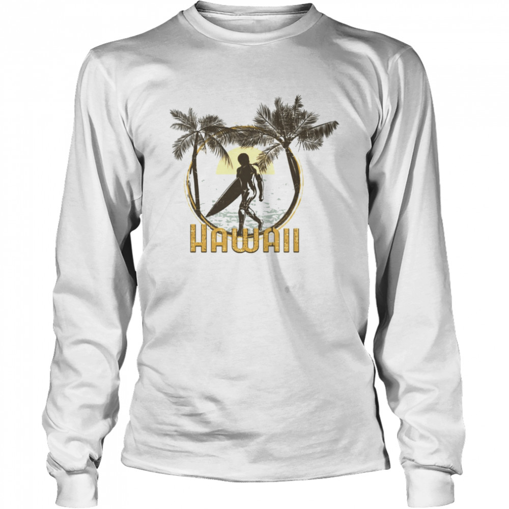 Hawaii Surfer On Beach T-Shirt 2 » Cool Gifts for You - Mfamilygift Hawaii Surfer On Beach T-Shirt 2