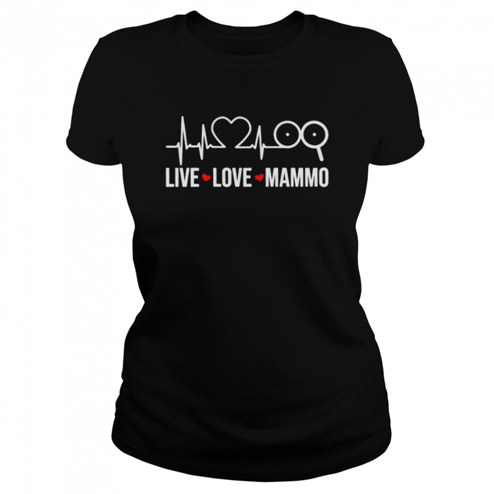 Heartbeat Live Love Mammo Shirt 1 » Cool Gifts for You - Mfamilygift Heartbeat Live Love Mammo Shirt 1