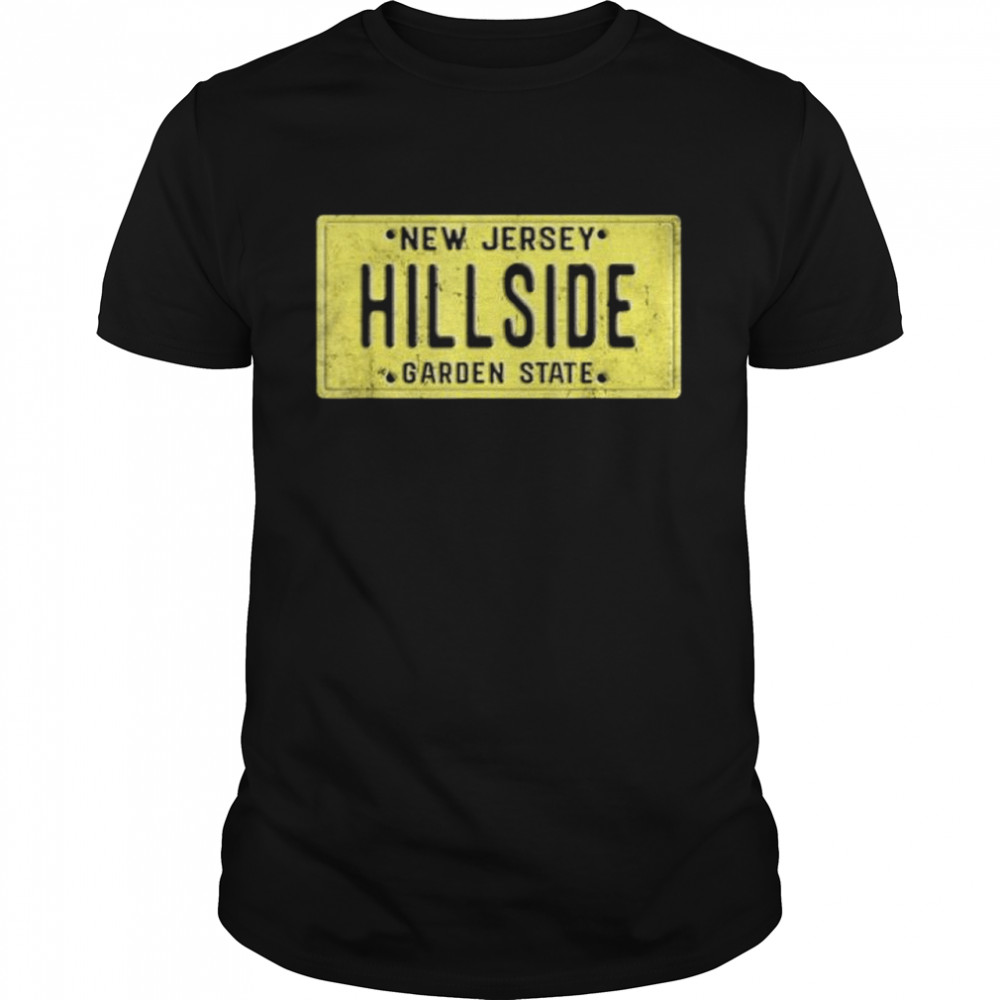 Hillside Nj Hometown Jersey License Plate Shirt Hillside Nj Hometown Jersey License Plate Shirt