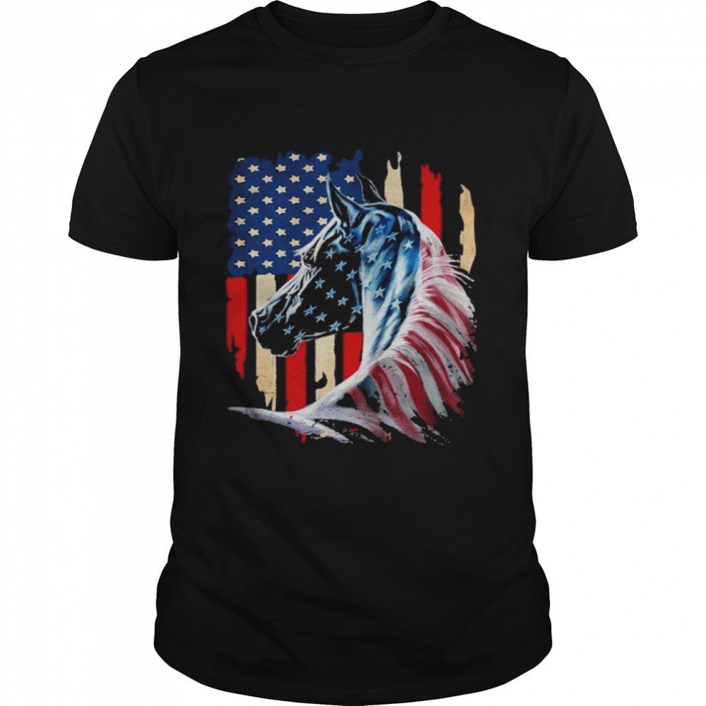 Horses America Flag Shirt Horses America Flag Shirt