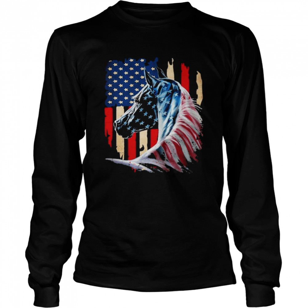 Horses America Flag Shirt 2 » Cool Gifts for You - Mfamilygift Horses America Flag Shirt 2
