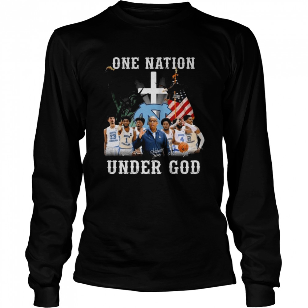 Hot North Carolina Tar Heels One Nation Under God American Flag 2022 Shirt 2 » Cool Gifts for You - Mfamilygift Hot North Carolina Tar Heels One Nation Under God American Flag 2022 Shirt 2