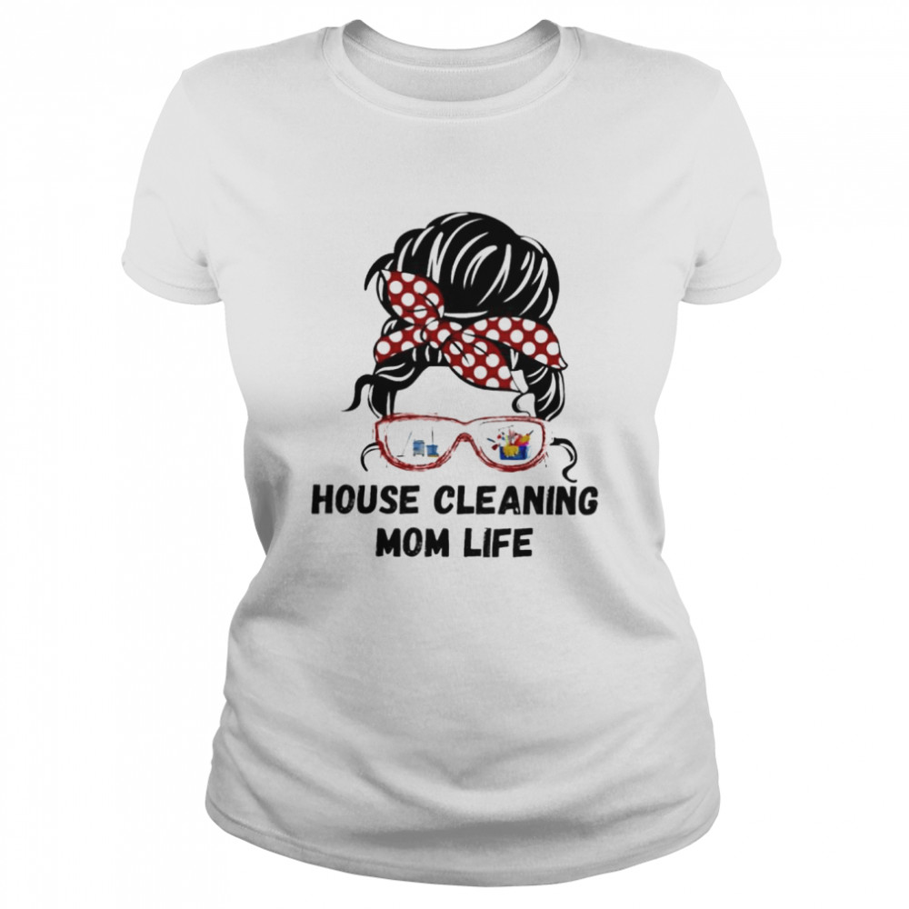 House Cleaning Messy Bun Hair Camper Lady Shirt 1 » Cool Gifts for You - Mfamilygift House Cleaning Messy Bun Hair Camper Lady Shirt 1