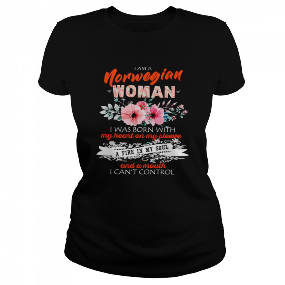 I Am A Norwegian Woman I Was Born With My Heart Shirt 1 » Cool Gifts for You - Mfamilygift I Am A Norwegian Woman I Was Born With My Heart Shirt 1