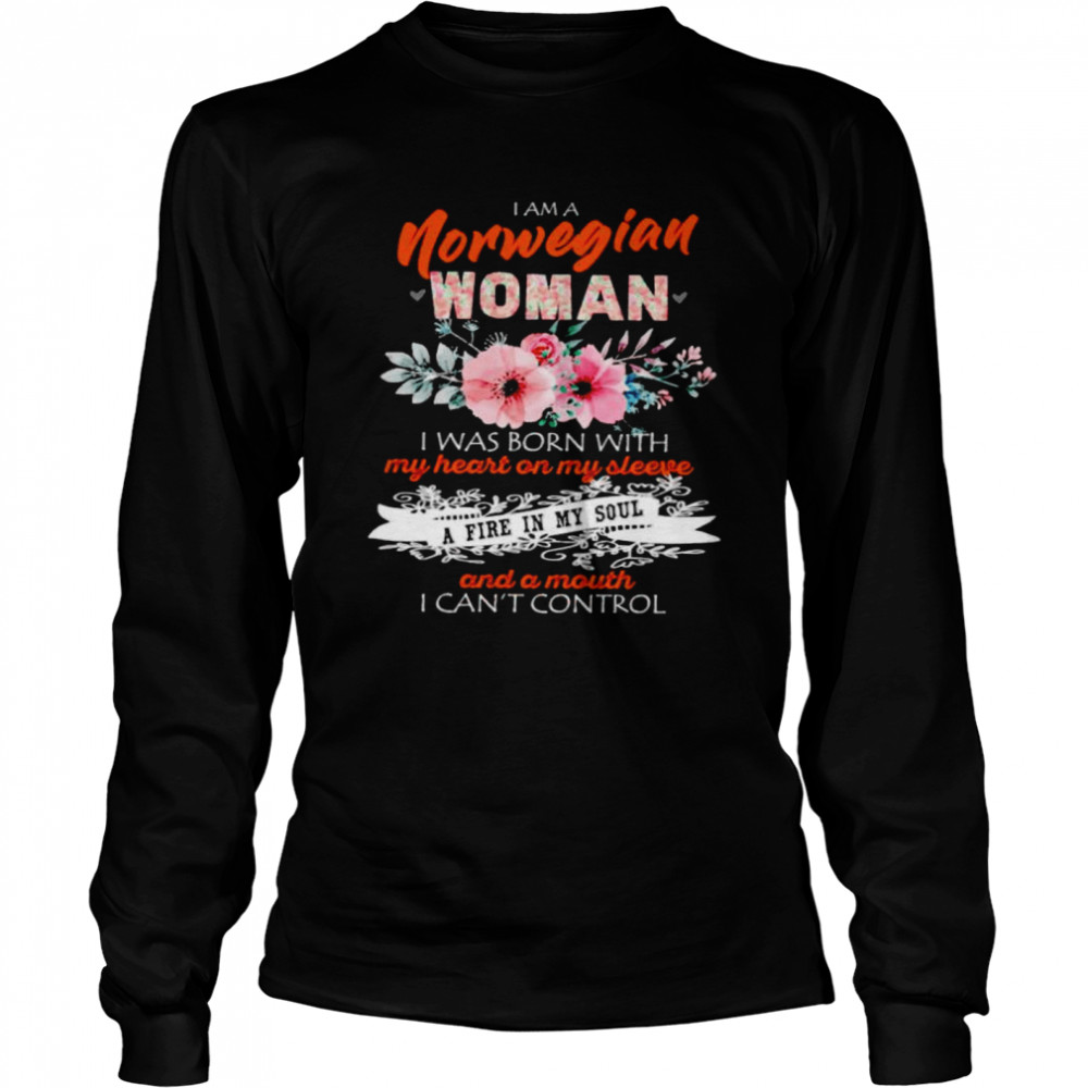 I Am A Norwegian Woman I Was Born With My Heart Shirt 2 » Cool Gifts for You - Mfamilygift I Am A Norwegian Woman I Was Born With My Heart Shirt 2