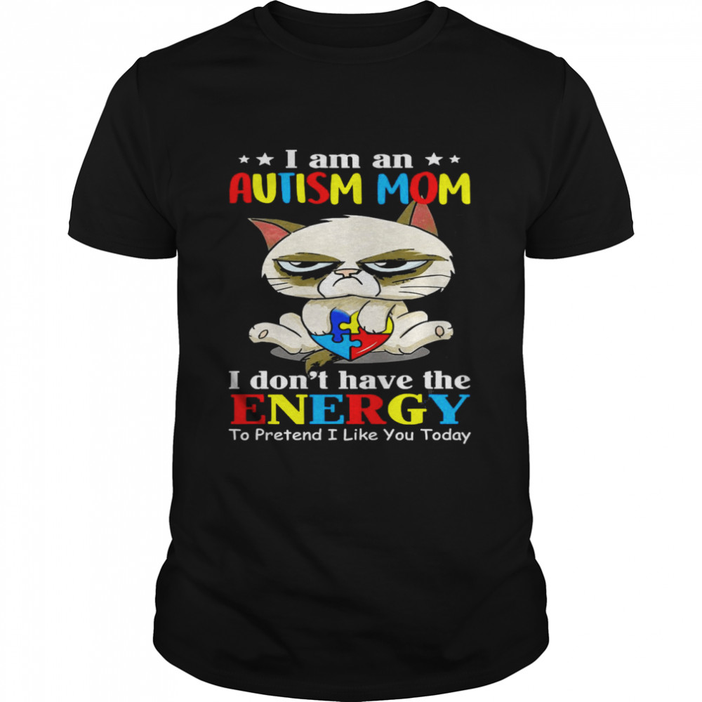 I Am An Autism Mom I Don’T Have The Energy To Pretend I Like You Today Shirt