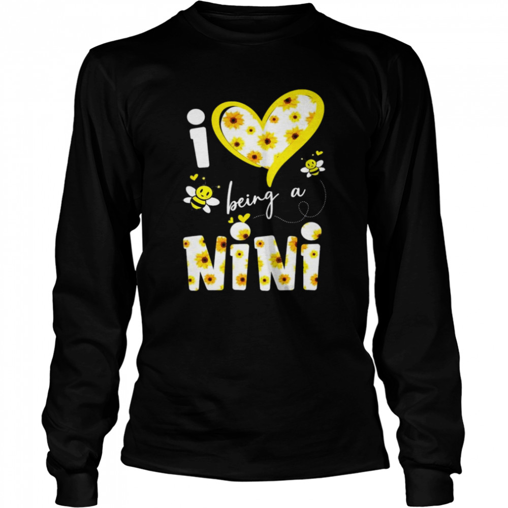 I Love Being A Nini Sunflower Bee Mother’S Day Shirt 2 » Cool Gifts for You - Mfamilygift I Love Being A Nini Sunflower Bee Mother’S Day Shirt 2
