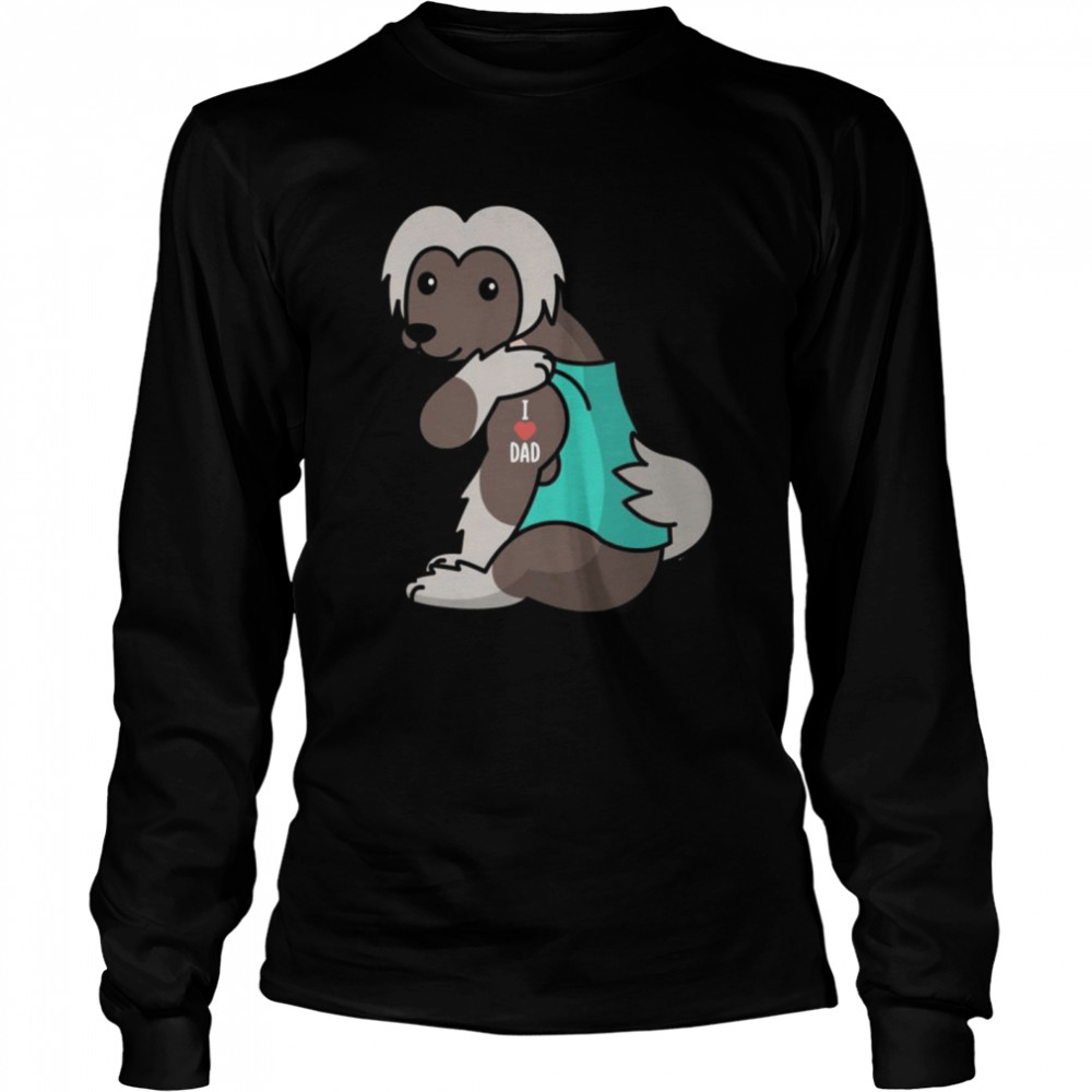 I Love Dad Tattoo Chinese Crested Father Dog Shirt 2 » Cool Gifts for You - Mfamilygift I Love Dad Tattoo Chinese Crested Father Dog Shirt 2