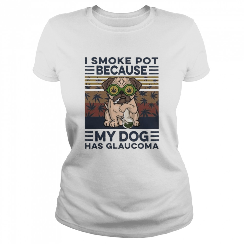 I Smoke Pot Because My Dog Has Glaucoma Weed Vintage Retro T-Shirt 1 » Cool Gifts for You - Mfamilygift I Smoke Pot Because My Dog Has Glaucoma Weed Vintage Retro T-Shirt 1