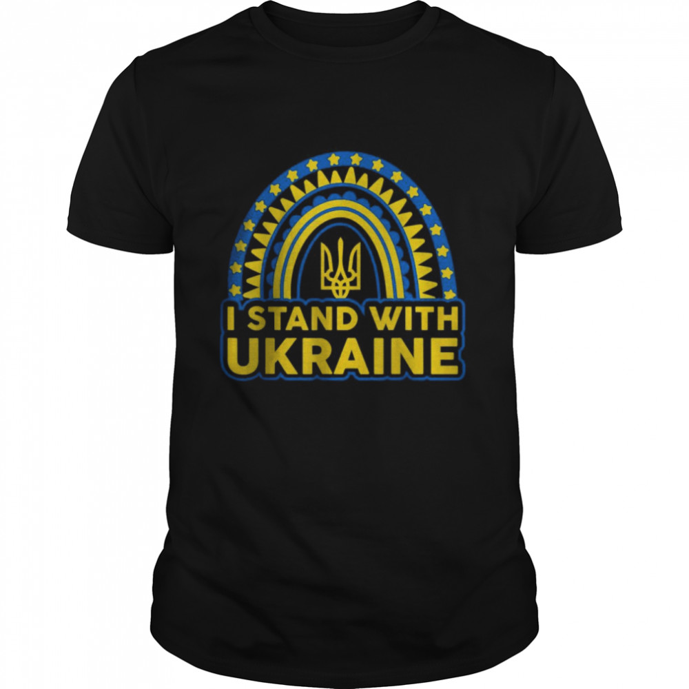 I Stand With Ukraine Ukrainian Rainbow Flag T-Shirt I Stand With Ukraine Ukrainian Rainbow Flag T-Shirt