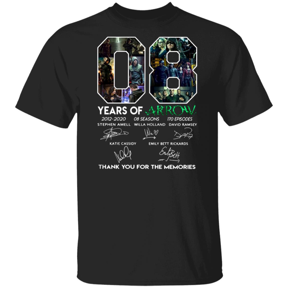 08-Years-Of-Arrow-2012-2020-08-Seasons-170-Episodes-Thank-You-For-The-Memories G500 Gildan 5.3 Oz. T-Shirt