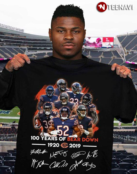 100 Years Of Bears Down Chicago Bears 1920-2019 T-Shirt 100 Years Of Bears Down Chicago Bears 1920-2019 T-Shirt