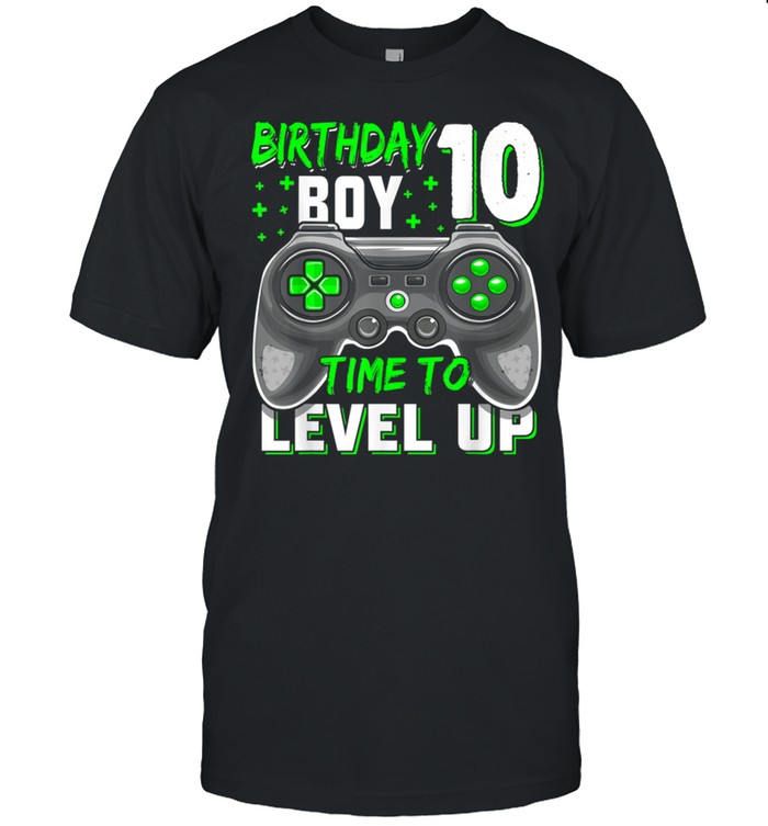 10Th Birthday Boy Ten Yrs Old Level 10 Unlocked Video Gamer T-Shirt 10Th Birthday Boy Ten Yrs Old Level 10 Unlocked Video Gamer T-Shirt