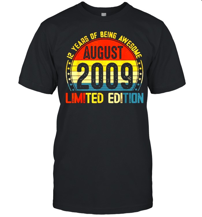 12 Years Of Being Awesome August 2009 12Th Vintage T-Shirt