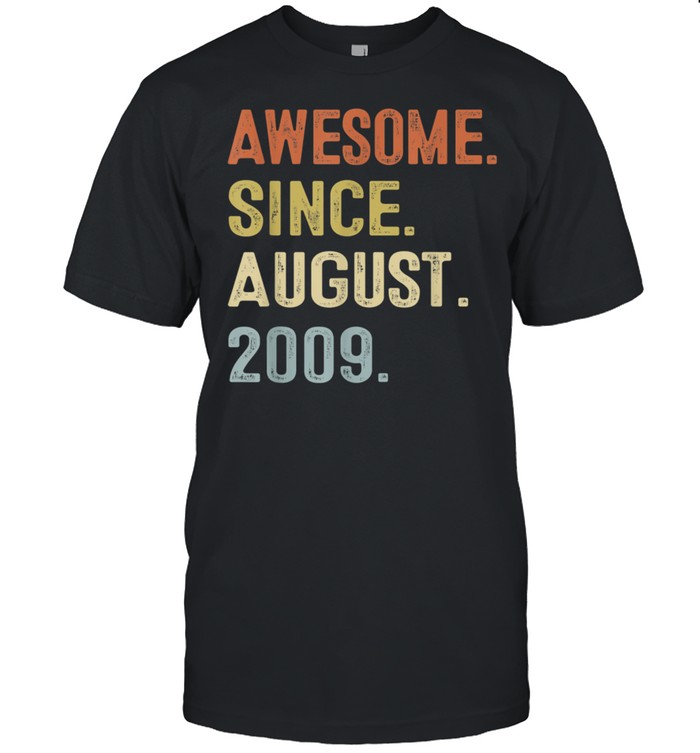 12Th Birthday 12 Year Old Awesome Since August 2009 Boy T-Shirt