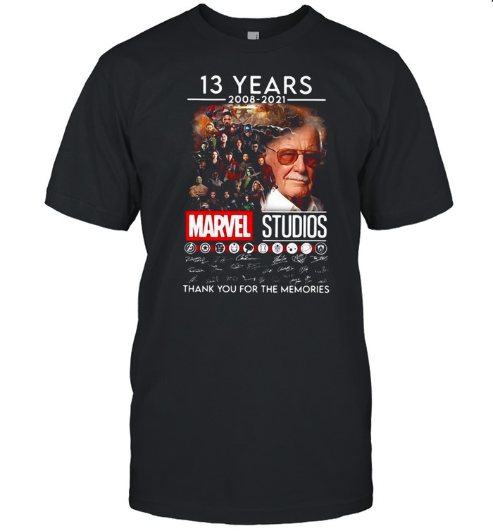 13 Years 2008 2021 Marvel Studios Thank You For The Memories T-Shirt