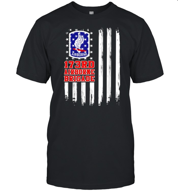 173Rd Airborne Brigade American Flag T-Shirt 173Rd Airborne Brigade American Flag T-Shirt