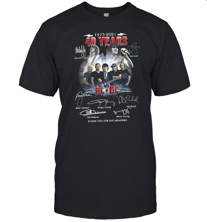 1978 2021 48 Years Ac Dc Thank You For The Memories T-Shirt