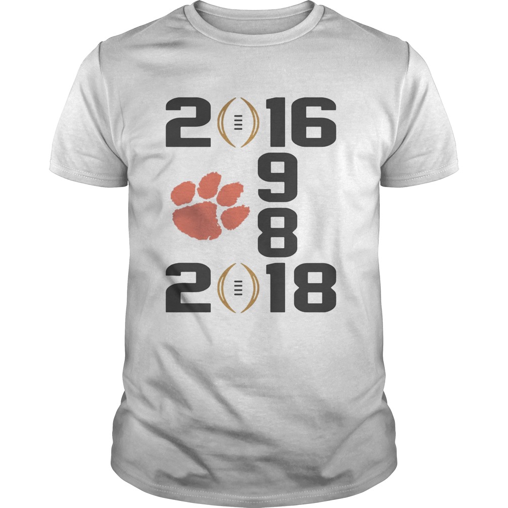 1987 2016 2018 Clemson Tigers T-Shirt