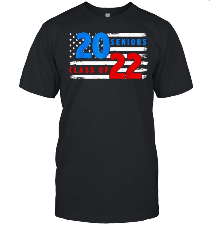 20 Seniors Class Of 2022 Usa American Flag Graduation T-Shirt 20 Seniors Class Of 2022 Usa American Flag Graduation T-Shirt
