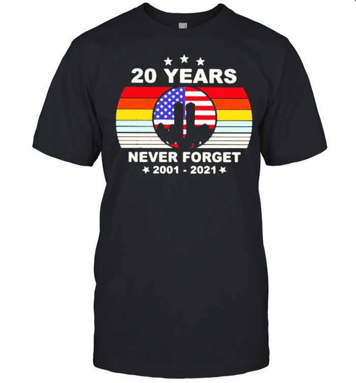20 Years Never Forget 2001 2021 Vintage T-Shirt