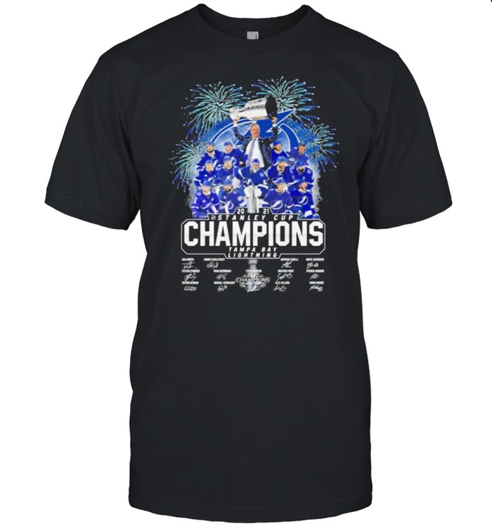 2021 Stanley Cup Champions Tampa Bay Lightning Firework T-Shirt 2021 Stanley Cup Champions Tampa Bay Lightning Firework T-Shirt