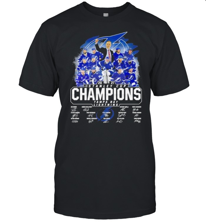 2021 Stanley Cup Champions Tampa Bay Lightning Hockey Team T-Shirt