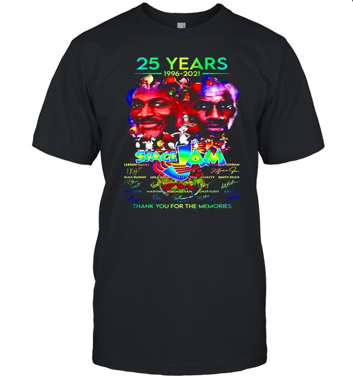 25 Years Of Space Jam 1996 2021 Thank You For The Memories T-Shirt