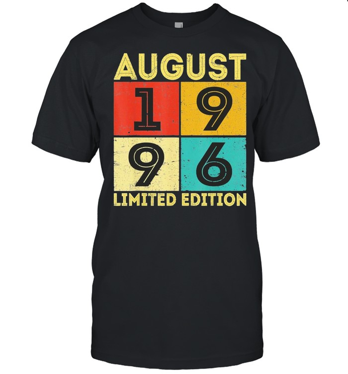 25Th Birthday Retro August 1996 Decorations 25 Years Old Classic T-Shirt 25Th Birthday Retro August 1996 Decorations 25 Years Old Classic T-Shirt