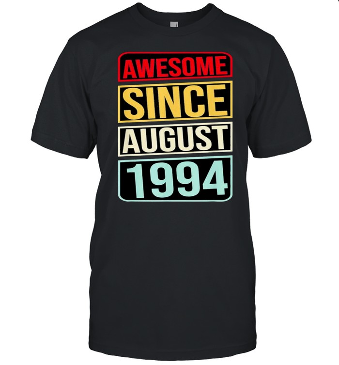 27Th Birthday 27 Years Old Awesome Since August 1994 Classic T-Shirt