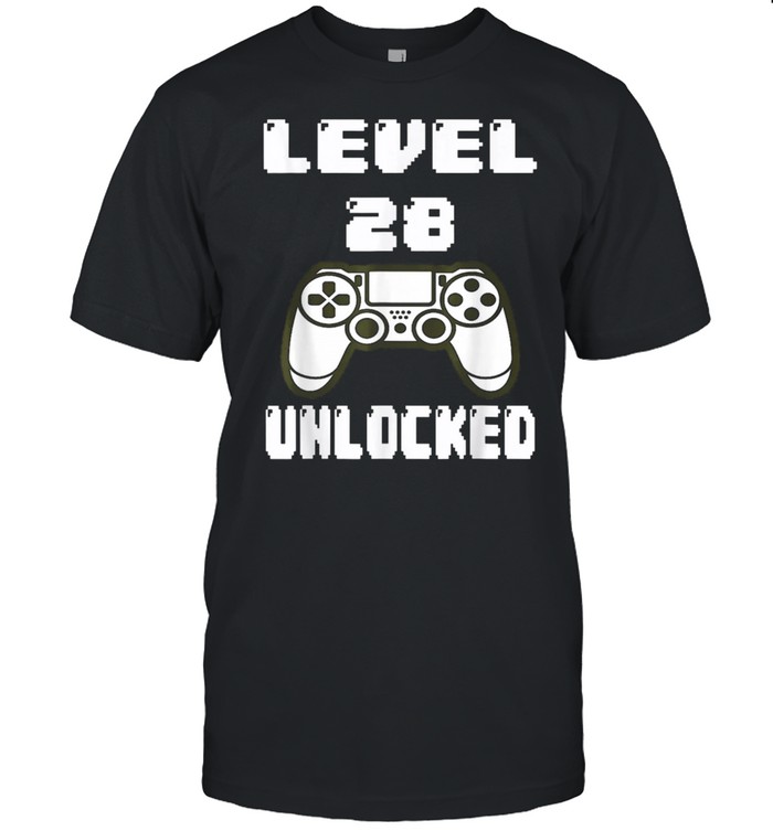 28 Geburtstag Geschenk Level 28 Unlocked T-Shirt Video Gamer T-Shirt 28 Geburtstag Geschenk Level 28 Unlocked T-Shirt Video Gamer T-Shirt