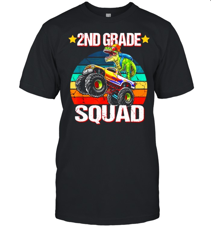 2Nd Grade Squad T Rex Monster Truck Vintage T-Shirt 2Nd Grade Squad T Rex Monster Truck Vintage T-Shirt