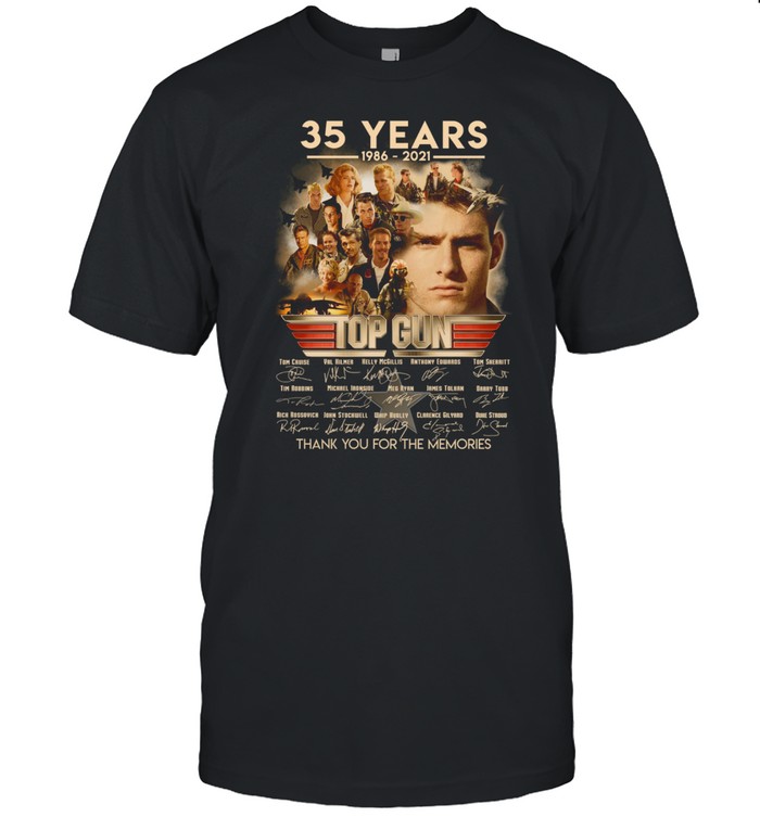 35 Years 1986 2021 Top Gun Thank You For The Memories T-Shirt