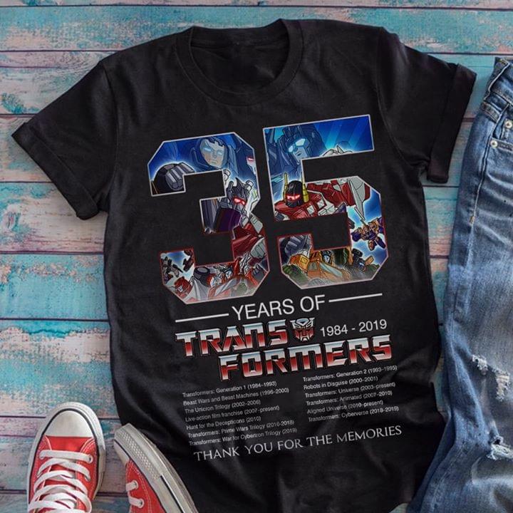 35 Years Of Transformers 1984-2019 T-Shirt