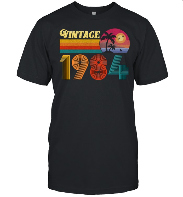 37Th Birthday 37 Years Old Retro Vintage 1984 T-Shirt