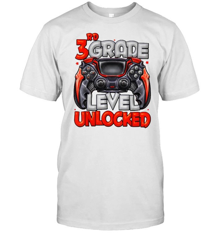3Rd Grade Level Unlocked Game On 3Rd Grade Back To School T-Shirt 3Rd Grade Level Unlocked Game On 3Rd Grade Back To School T-Shirt