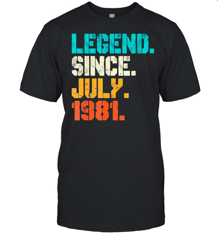 40 Year Old T-Shirt Boys Girls Legend Since July 1981 Classic T-Shirt