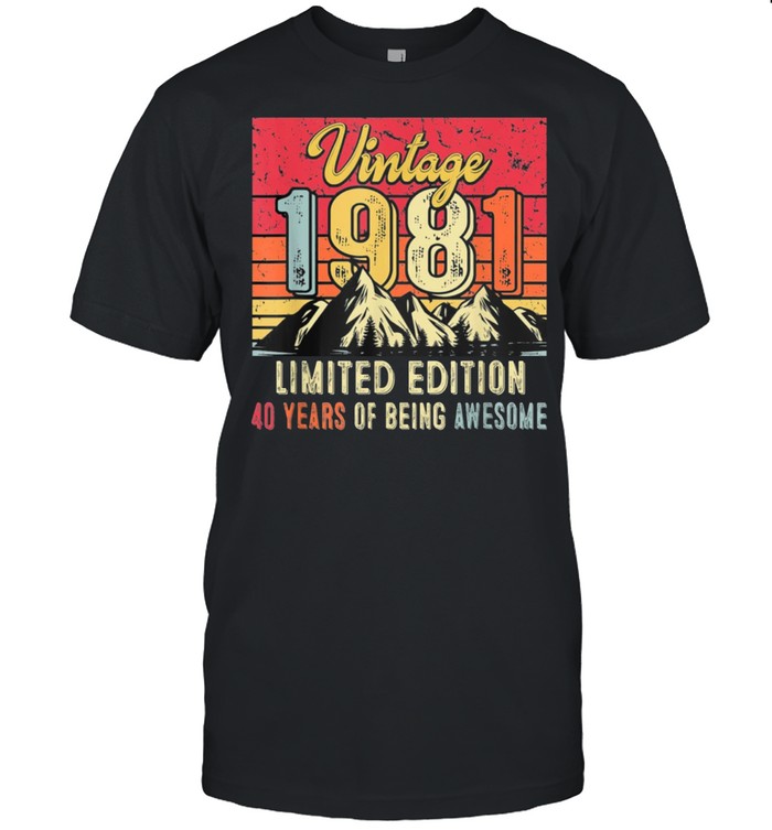 40 Years Of Being Awesome Vintage 1981 Classic T-Shirt
