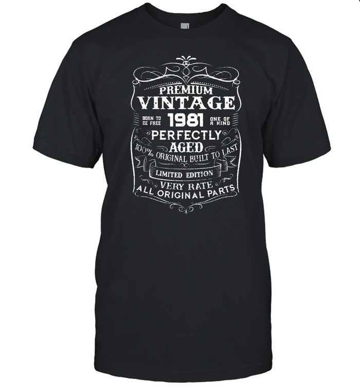 40 Years Old 1981 Vintage Classic 40Th Birthday T-Shirt