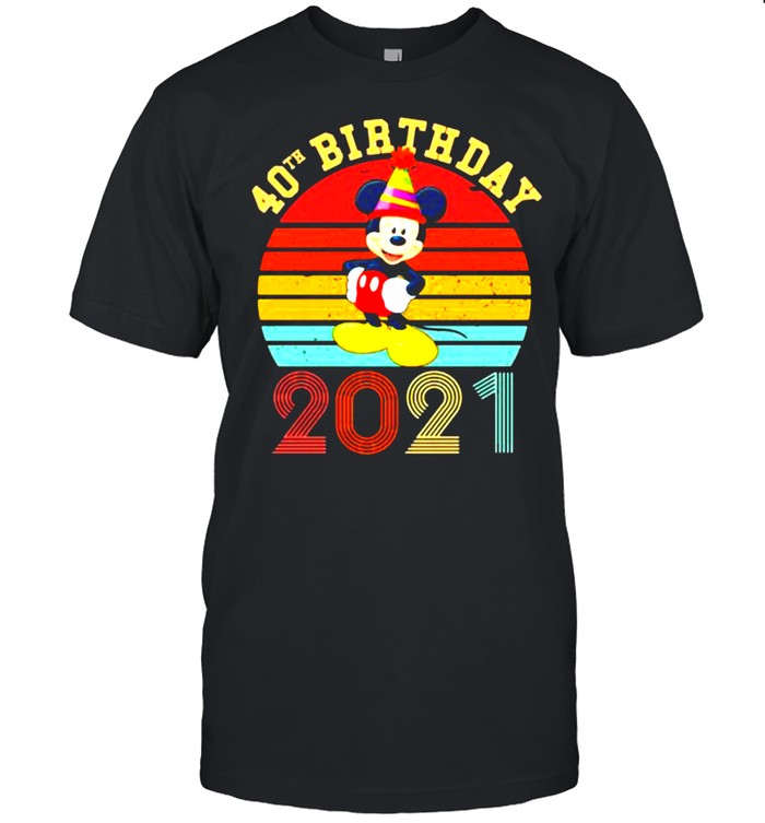 40Th Birthday 2021 Mickey Vintage T-Shirt