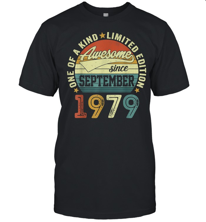 42Th Birthday Decorations Awesome Since September 1979 T-Shirt