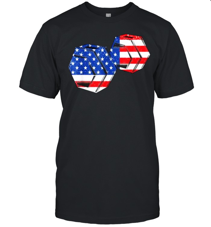 4Th Of July Weightlifting Vintage American Flag T-Shirt