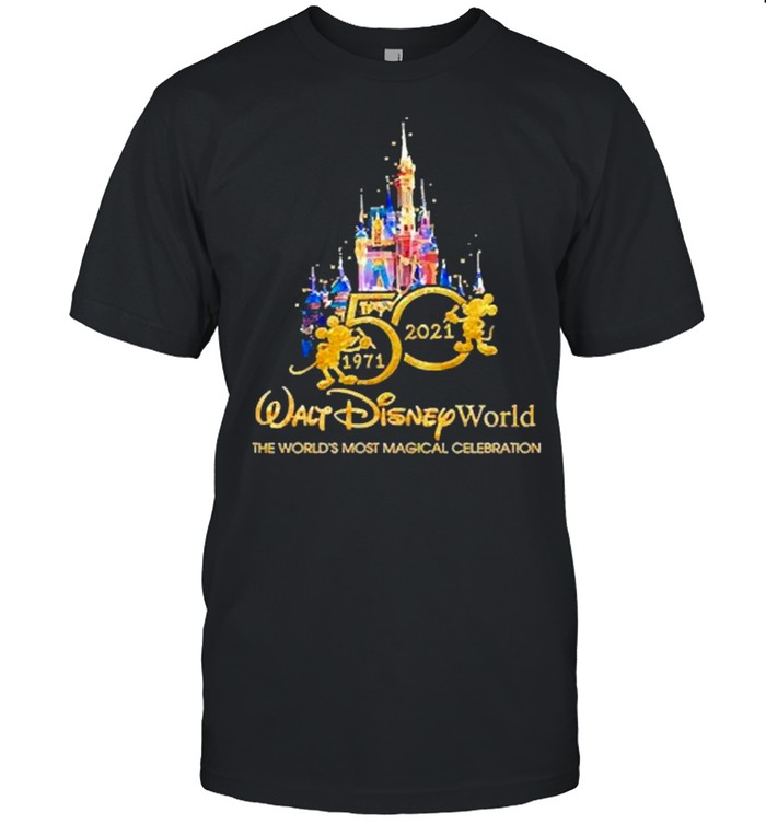 50 Years 1971 2021 Walt Disney World The Worlds Most Magical Celebration T-Shirt 50 Years 1971 2021 Walt Disney World The Worlds Most Magical Celebration T-Shirt