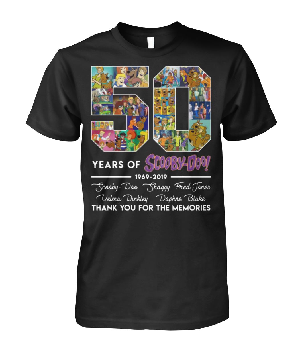 50 Years Of Scooby-Doo 1969-2019 Thank You For The Memories Signatures – T-Shirt
