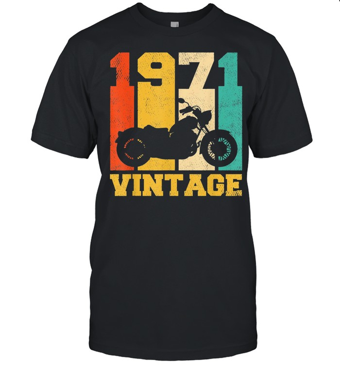 50 Years Old Vintage 1971 Motorcycle 50Th Birthday T-Shirt