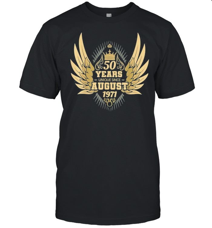 50Th Birthday Vintage 1971 August Us 2021 T-Shirt