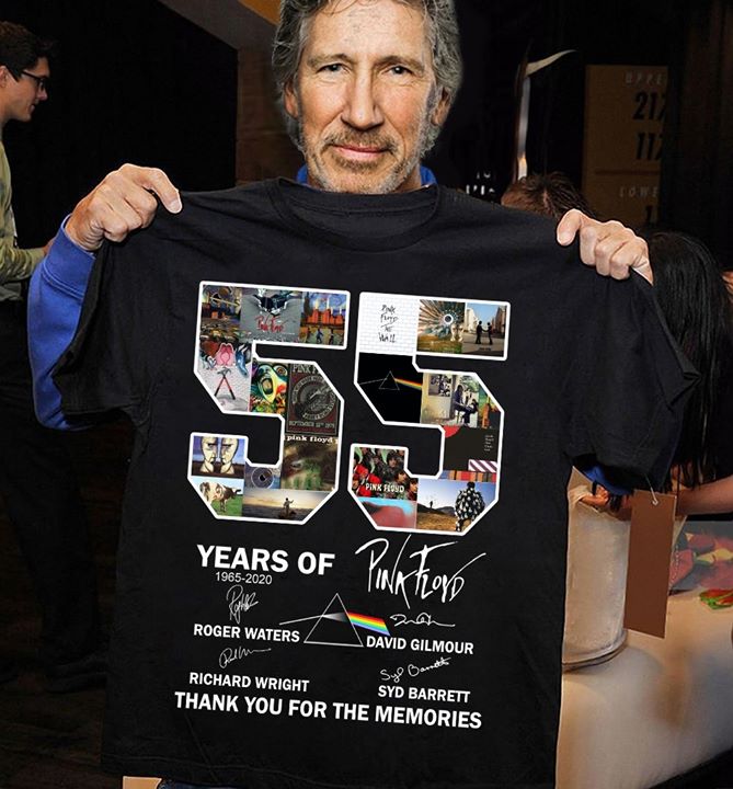 55 Years Of Pink Floyd 1965-2020 Thank You For The Memories T-Shirt