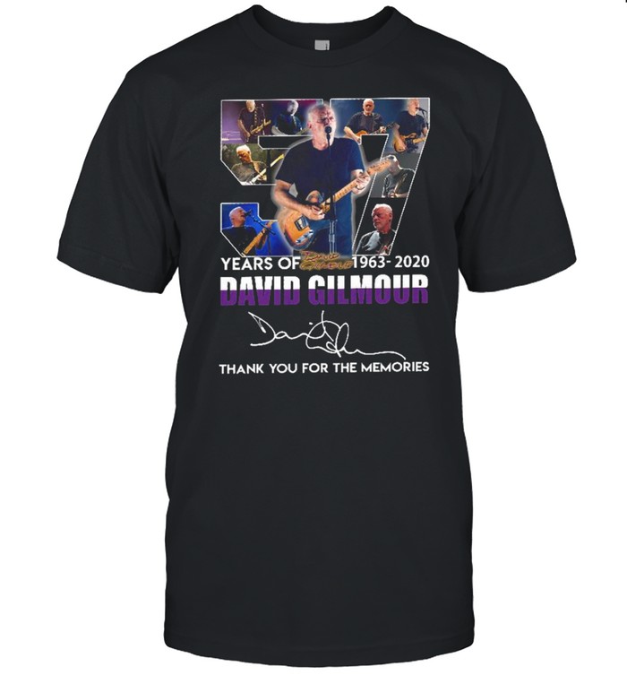 57 Years Of David Gilmour 1963 – 2020 Thank You For The Memories T-Shirt